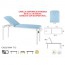 Two-section Ecopostural fixed stretcher: Steel structure and built-in roll holder (62 x 188 cm)